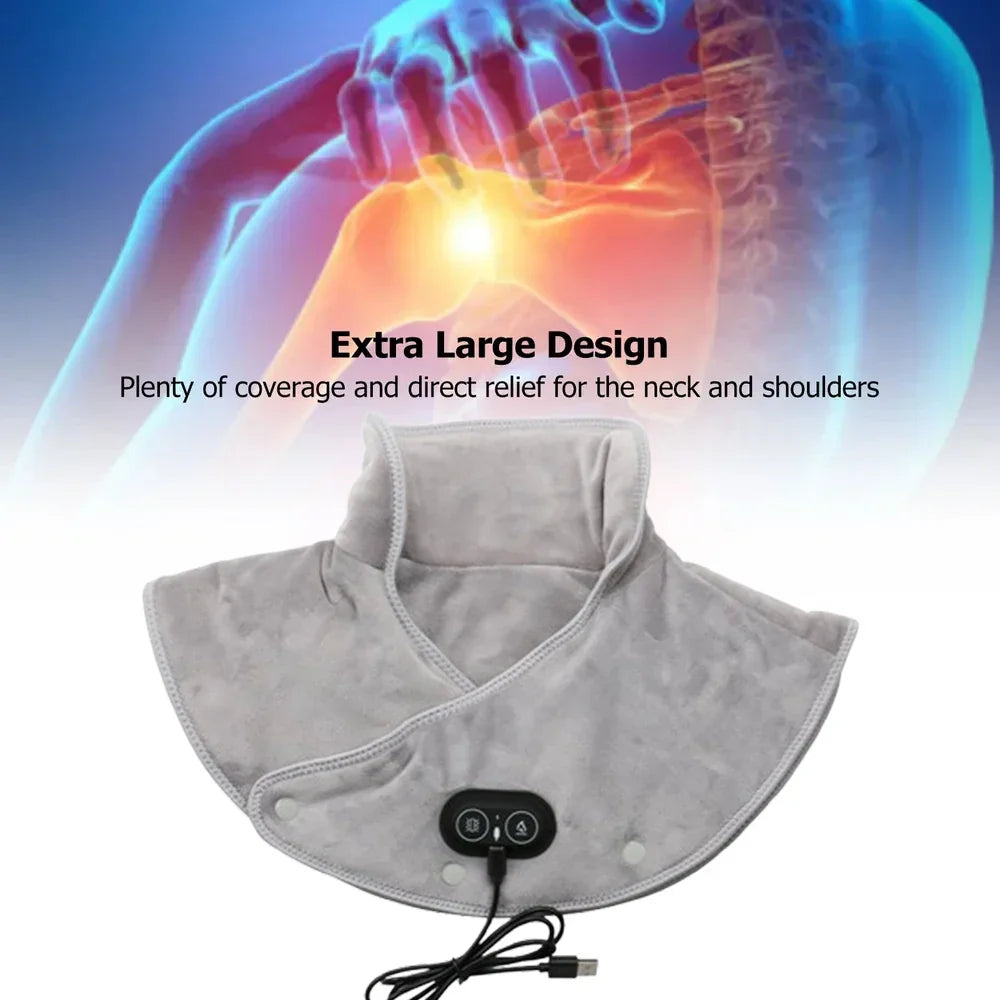 Extra large Heating neck wrap Heating neck wrap Heating neck wrap offering full neck and shoulder coverage for pain relief.